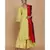 ANJU HARLEEN LIME GREEN TECTURED TUNIC WITH FARSHI AND RED DUPATTA
