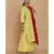 ANJU HARLEEN LIME GREEN TECTURED TUNIC WITH FARSHI AND RED DUPATTA