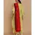 ANJU HARLEEN LIME GREEN TECTURED TUNIC WITH FARSHI AND RED DUPATTA