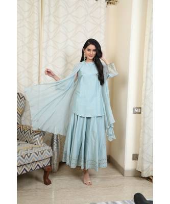 Sleeveless Tunic with Skirt and Overlay 1