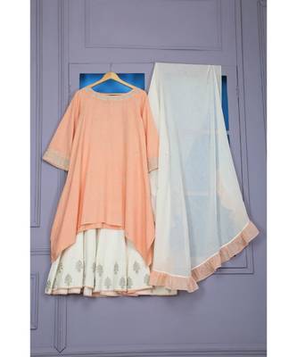 Flared Tunic With Sharara And Ruffle Dupatta 2
