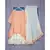 ANJU HARLEEN PEACH ASSYMETRICAL TUNIC WITH IVORY SHARARA AND DUPATTA