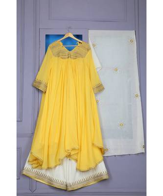 Flared Tunic With Farshi And Dupatta 1