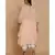 ANJU HARLEEN PEACH ASSYMETRICAL FLARED TUNIC WITH FARSHI AND DUPATTA
