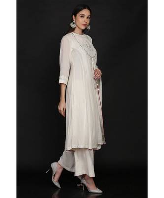 Angrakha Kurta With Farshi And Dupatta 2