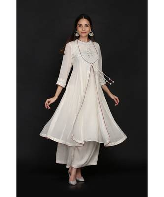 Angrakha Kurta With Farshi And Dupatta 3