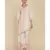ANJU HARLEEN IVORY/PEACH ASYMMETRICAL TUNIC WITH FARSHI