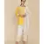 ANJU HARLEEN SUNSHINE YELLOW SHORT TUNIC WITH IVORY SALWAR AND DUPATTA WITH CONTRAST