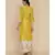 ANJU HARLEEN LIME GREEN STRAIGHT TUNIC WITH IVORY SHARARA AND DUPATTA WITH ZARI