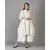 ANJU HARLEEN IVORY ASYMMETRICAL TUNIC WITH FARSHI AND DUPATTA