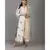 ANJU HARLEEN IVORY SIDE BANARASI KALI TUNIC WITH FARSHI AND DUPATTA