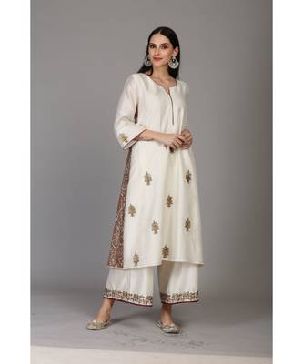 Side Banarasi Kali Tunic With Farshi And Dupatta 3
