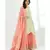 ANJU HARLEEN APPLE GREEN ASYMMETRICAL TUNIC WITH PEACHISH PINK SHARARA AND DUPATTA