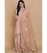 Soft Peach Assymetrical Sharara Set with Dupatta