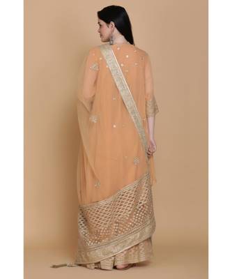 Georgette Asymetrical Tunic With Sharara And Dupatta 3