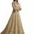 Yellow embroidered net salwar