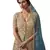 Beige embroidered net salwar