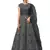 Grey embroidered net salwar