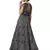 Grey embroidered net salwar