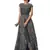Grey embroidered net salwar