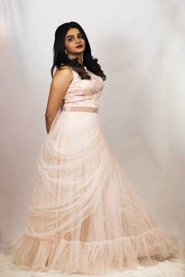 House Of Sitara Light Peach Designer Style Gown On Net Online 1