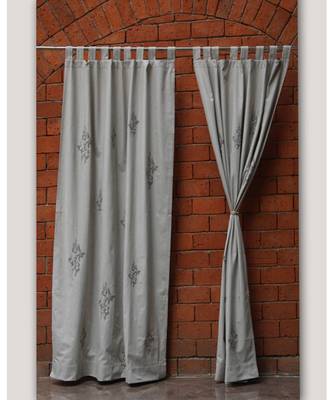 Hand embroidered Grey Sheer Curtain 1