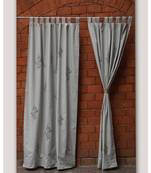 Hand embroidered Grey Sheer Curtain