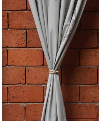Hand embroidered Grey Sheer Curtain 3