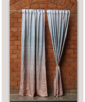 Digital Print Peach Curtain 1