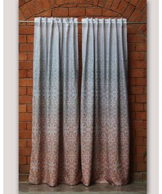 Digital Print Peach Curtain 2