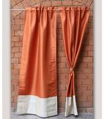 Block silver printed with hand embroidery light Blue Curtain