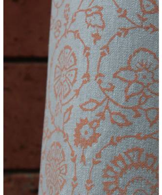 Block printed antique silver khadi print Grey Curtain 5