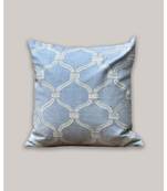Zeba Embroidered Light Blue Cushion Cover