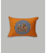 Zeba Digital print Yellow Cushion cover