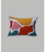 Zeba Digital print Grey Blue Yellow Cushion cover