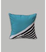 Zeba Digital print Sky Blue Black Cushion cover