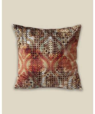 Zeba Digital print velvet Purple Green cushion cover 1