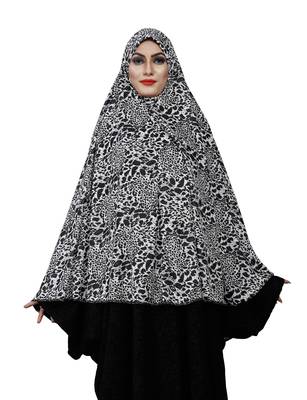 JSDC Women's Stitched Animal Printed Viscose Lycra Chaderi Hijab Makhna 1