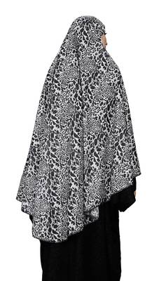 JSDC Women's Stitched Animal Printed Viscose Lycra Chaderi Hijab Makhna 2