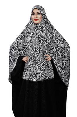 JSDC Women's Stitched Animal Printed Viscose Lycra Chaderi Hijab Makhna 3