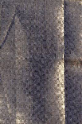 Blue woven silk saree with blouse 4