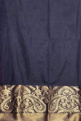 Scarlet red woven silk saree with blouse 4