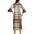 women Straight Printed Dupion Silk Brown Kurti