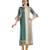 women Straight Embroidered Dupion Silk Green Kurti