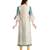 women Straight Embroidered Dupion Silk Green Kurti