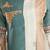 women Straight Embroidered Dupion Silk Green Kurti