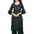Dark-grey embroidered rayon kurtas-and-kurtis