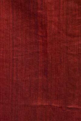 Dark red plain blended cotton saree with blouse 4