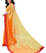 Yellow Festive Wear Saree in Brasso