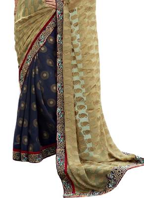 Multicolor Coloured Brasso Casual Wear Plain Sari With Unstitched Blouse 3